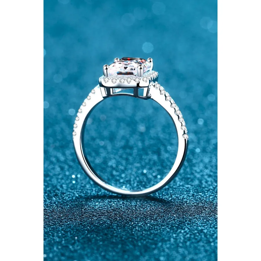 1 Carat Rectangle Moissanite Ring