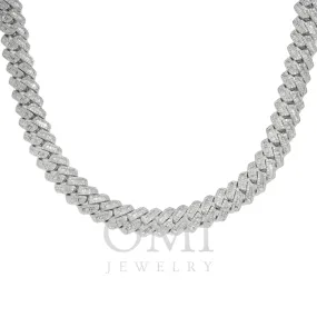 10K GOLD BAGUETTE DIAMOND 12MM CUBAN LINK CHAIN 20.59 CT