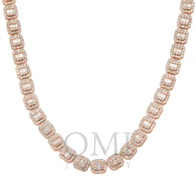 10K GOLD BAGUETTE DIAMOND CHAIN 19.55 CT