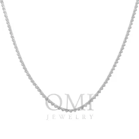 10K GOLD ROUND DIAMOND HEART SHAPE TENNIS CHAIN 3.09 CT