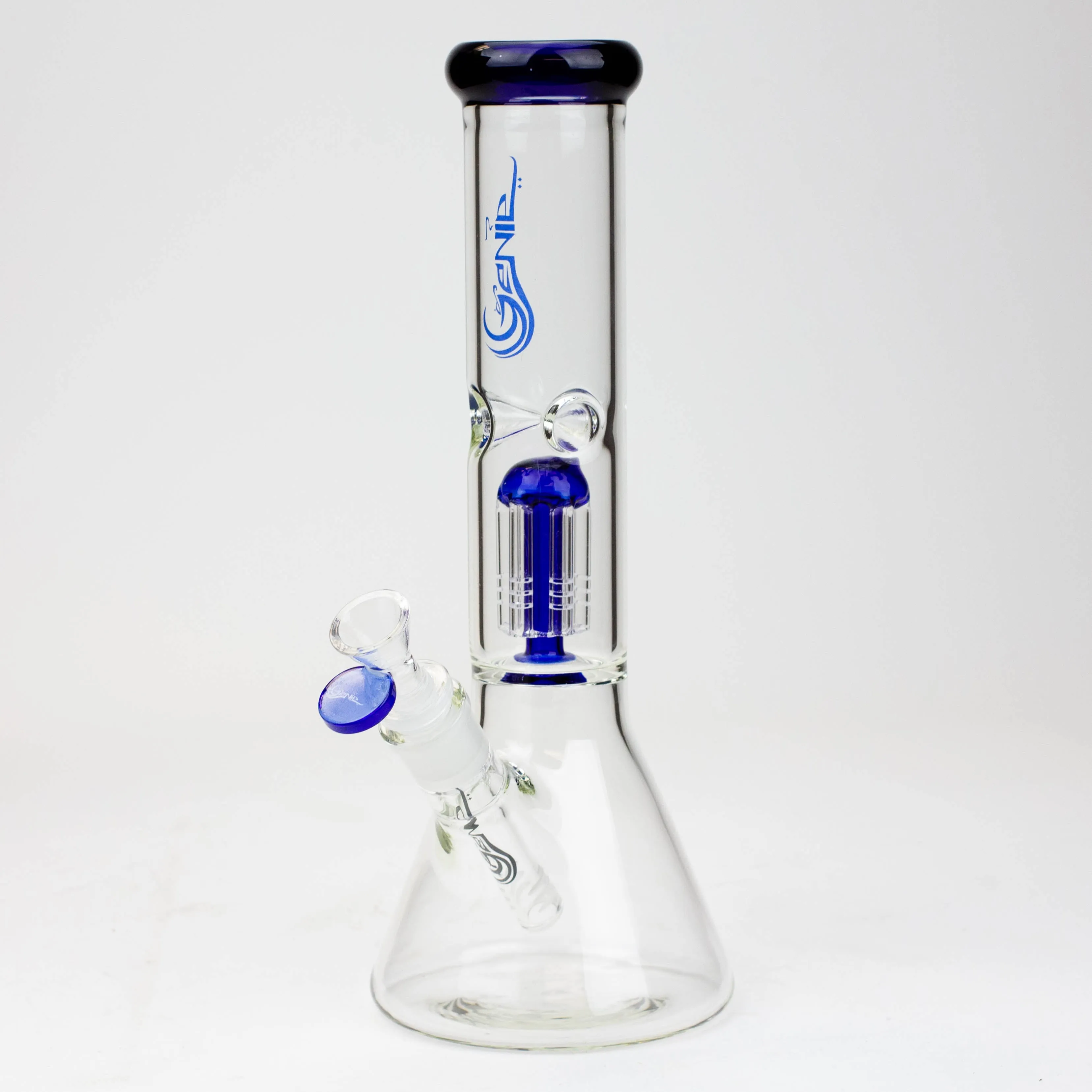 12" Genie-Tree Arms Color Accented Glass Water Bong