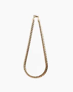 14K Gold Plated Brass Piatta Chain Necklace