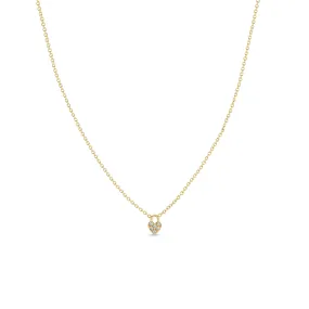 14k Itty Bitty Pavé Diamond Heart Padlock Necklace