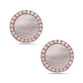 14k Mother of Pearl Stud Earrings