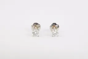 14k White Gold 0.50tcw Diamond Stud Earrings (0.98g.)