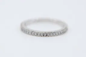 18k White Gold Diamond 0.24ctw Wedding Band Size 8 (2.58g)