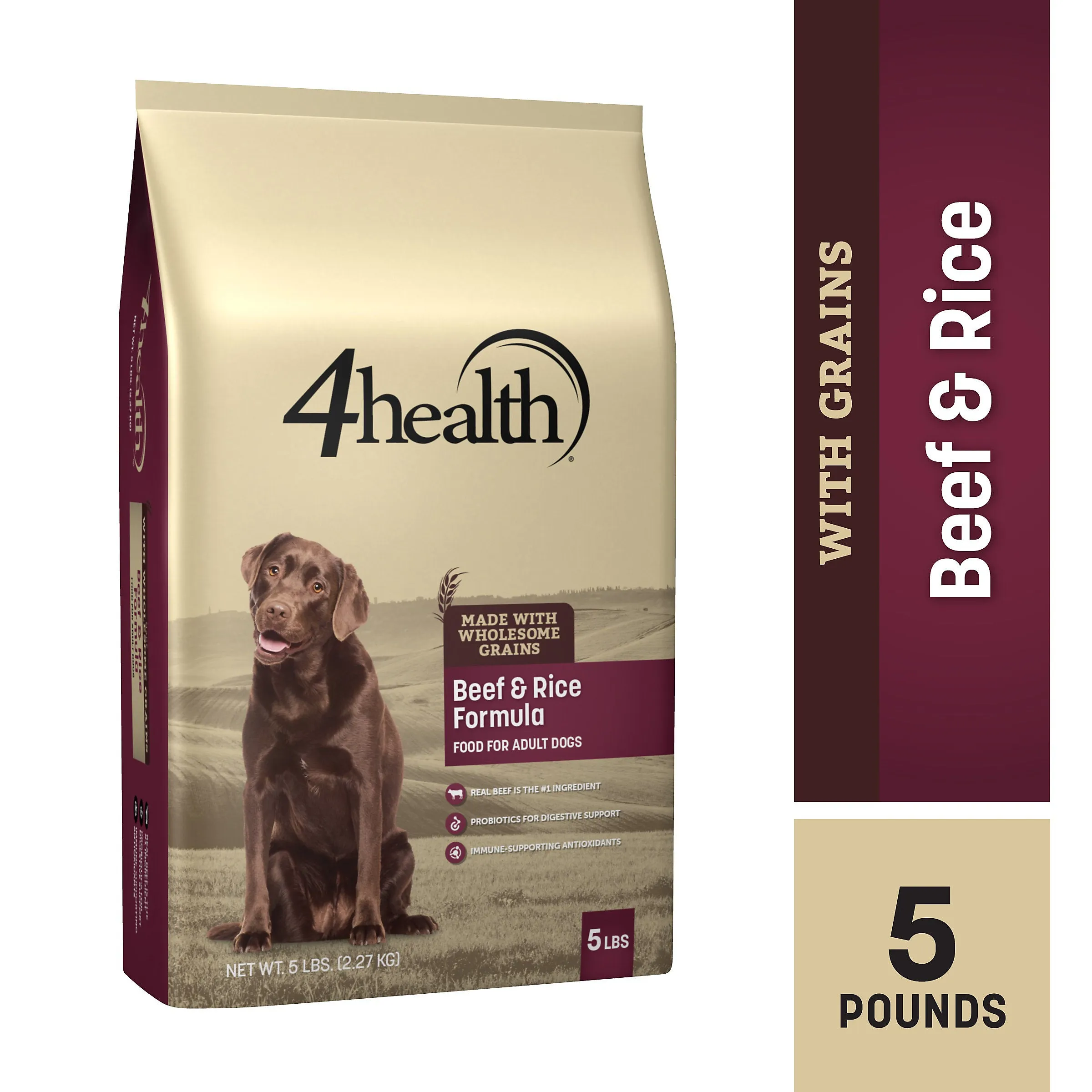 4health with Wholesome Grains Beef & Rice Formula Adult Dry Dog Food