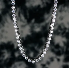 4mm Diamond Buttercup Tennis Chain in White Gold