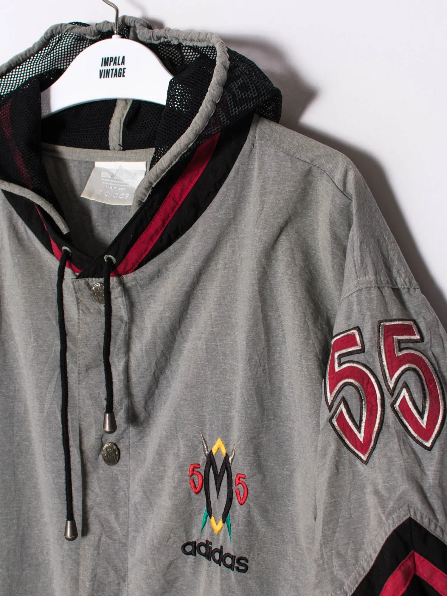 Adidas Originals Dikembe Mutombo Hooded Buttoned Short Sleeves Jacket