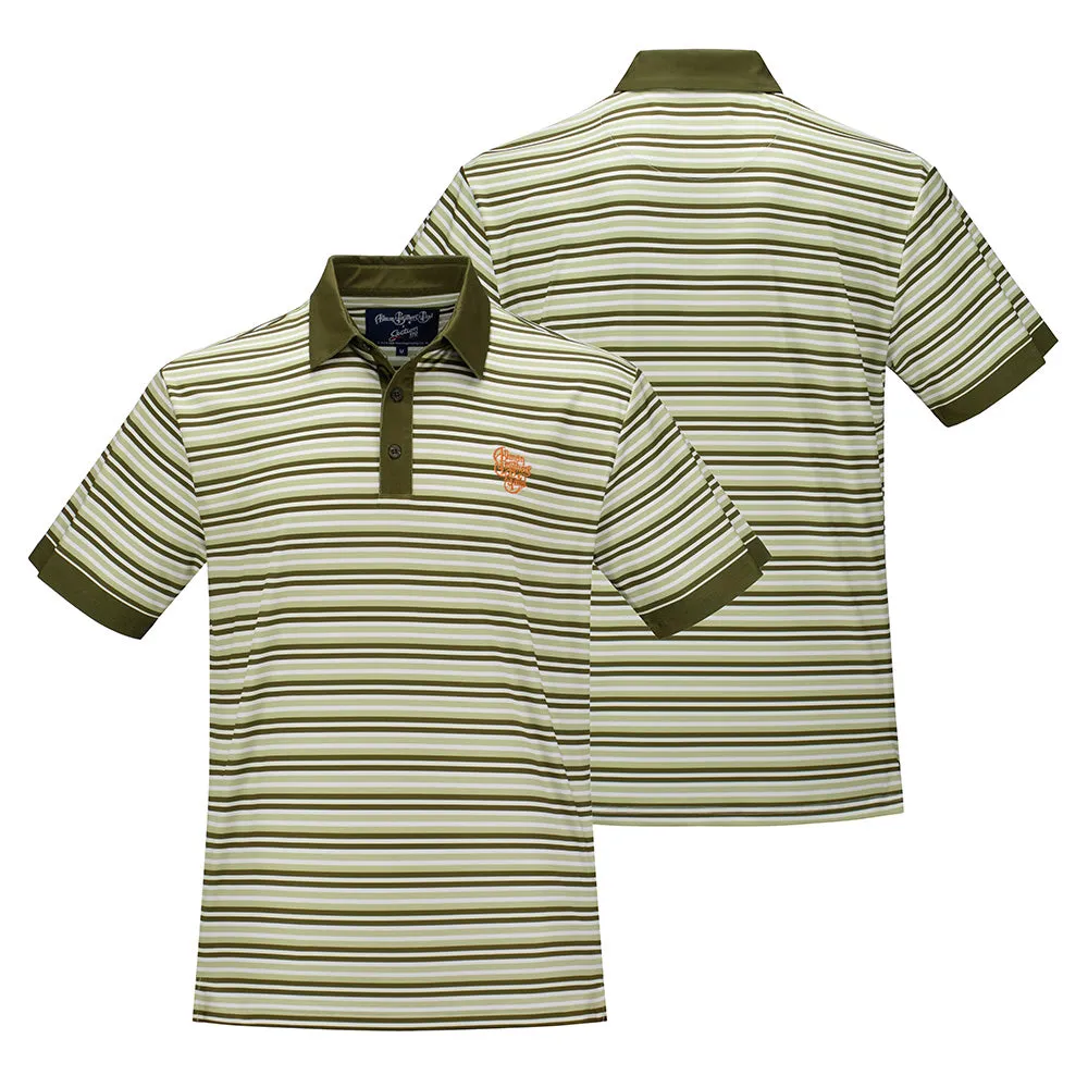 Allman Brothers Band | Performance Polo |  Brown/Green Stripe