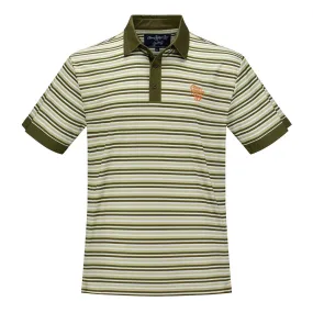 Allman Brothers Band | Performance Polo |  Brown/Green Stripe