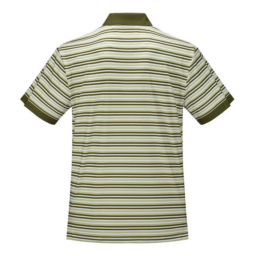 Allman Brothers Band | Performance Polo |  Brown/Green Stripe