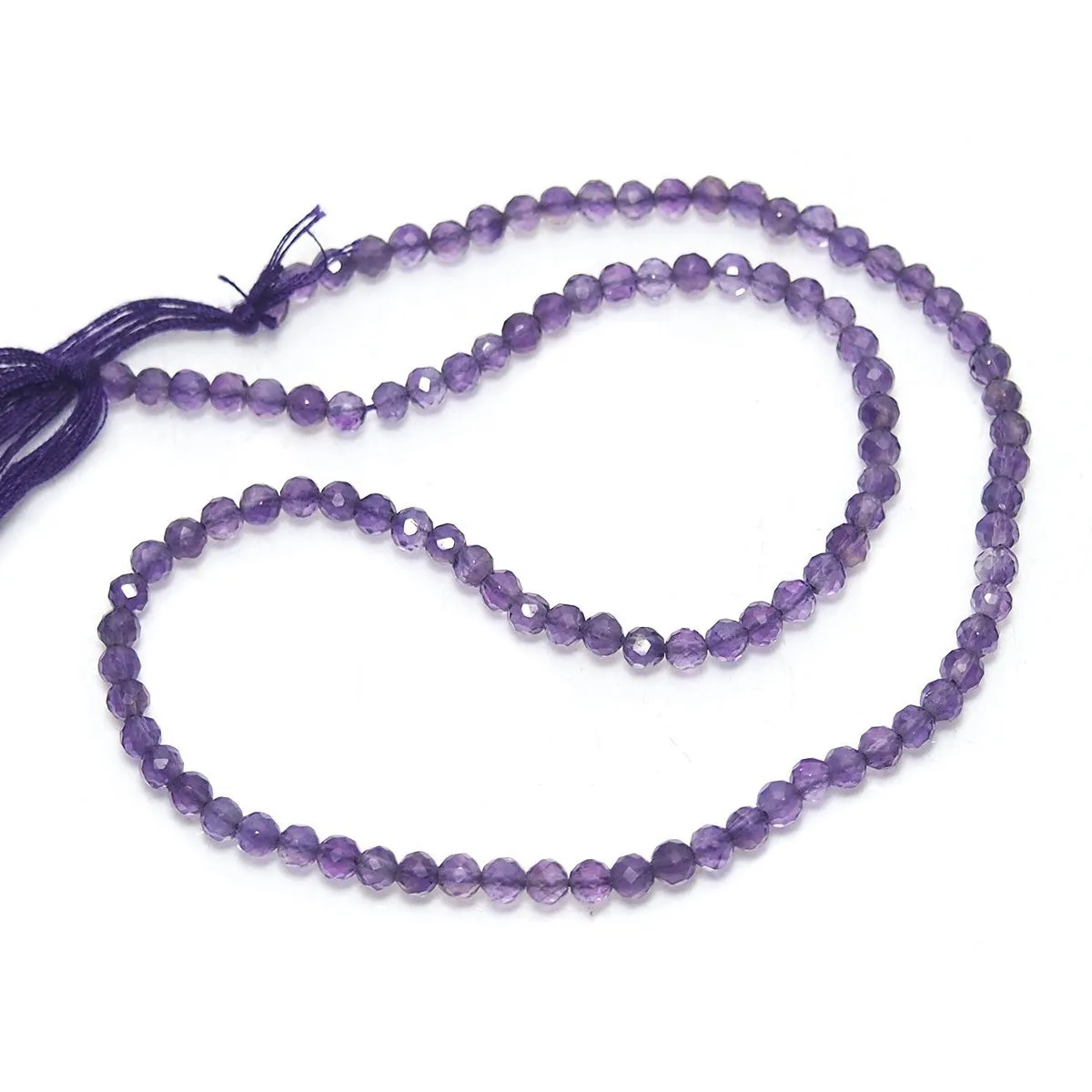 Amethyst Faceted Rounds 4mm Strand