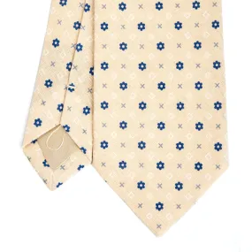 BEIGE SARTORIAL COTTON AND SILK TIE