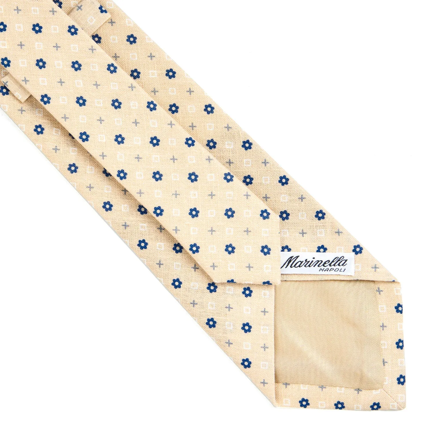 BEIGE SARTORIAL COTTON AND SILK TIE