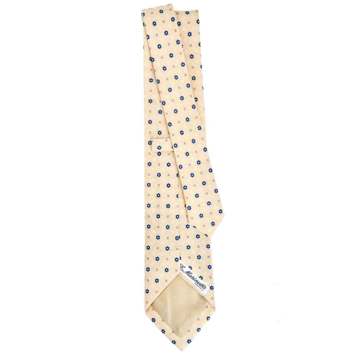 BEIGE SARTORIAL COTTON AND SILK TIE