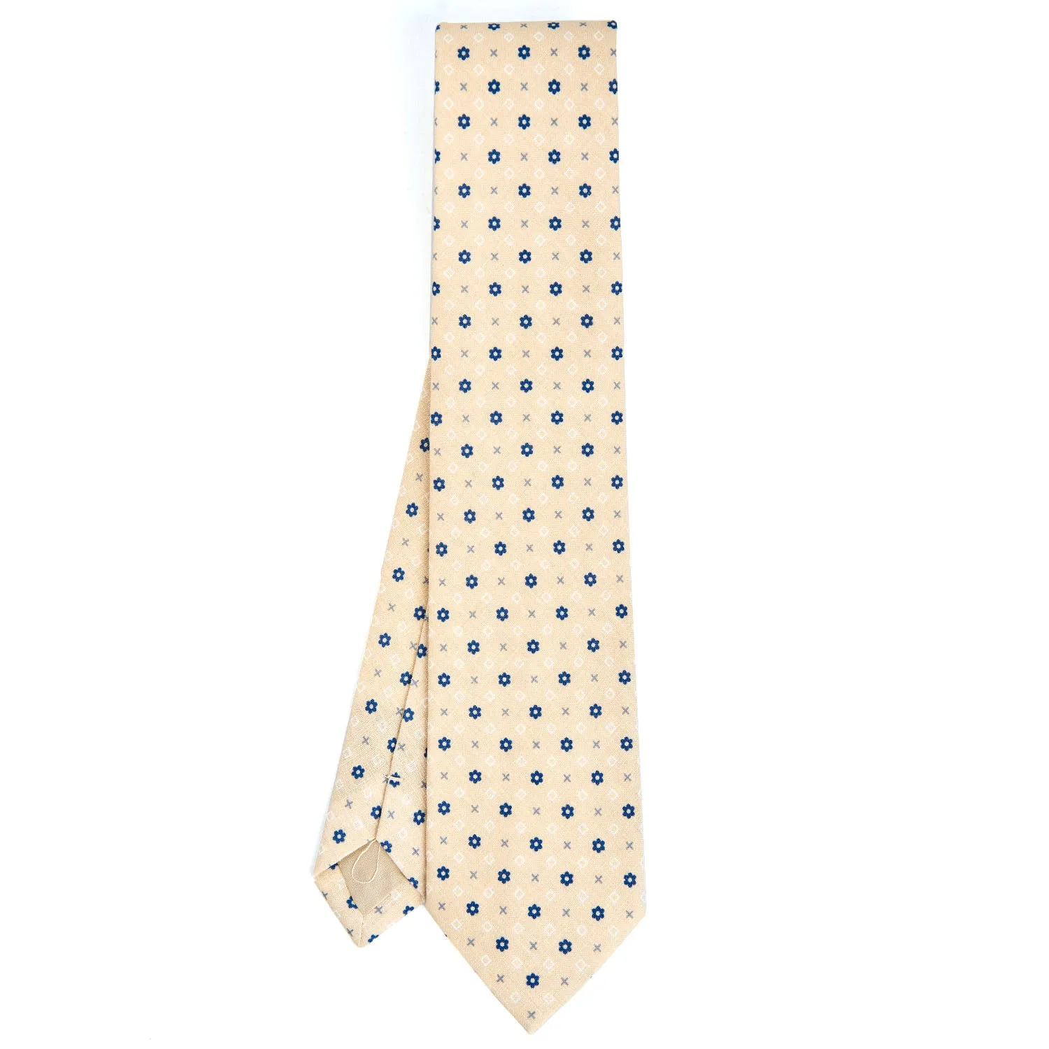 BEIGE SARTORIAL COTTON AND SILK TIE