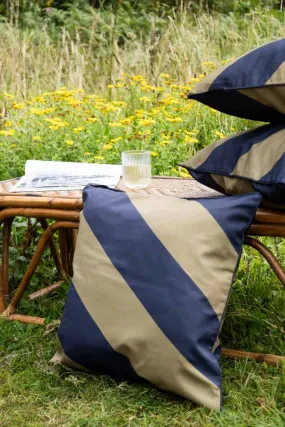 Black & Green Stripe Outdoor Cushion