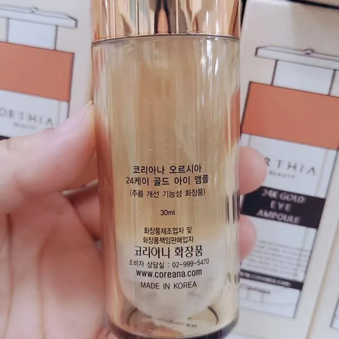 Coreana ORTHIA 24K Gold Eye Ampoule 30ml Korean Beauty Cosmetics