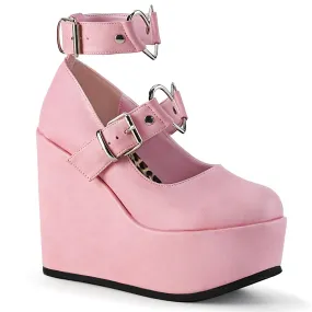 Demonia POISON-99-2 | Pink Vegan Leather Mary Janes