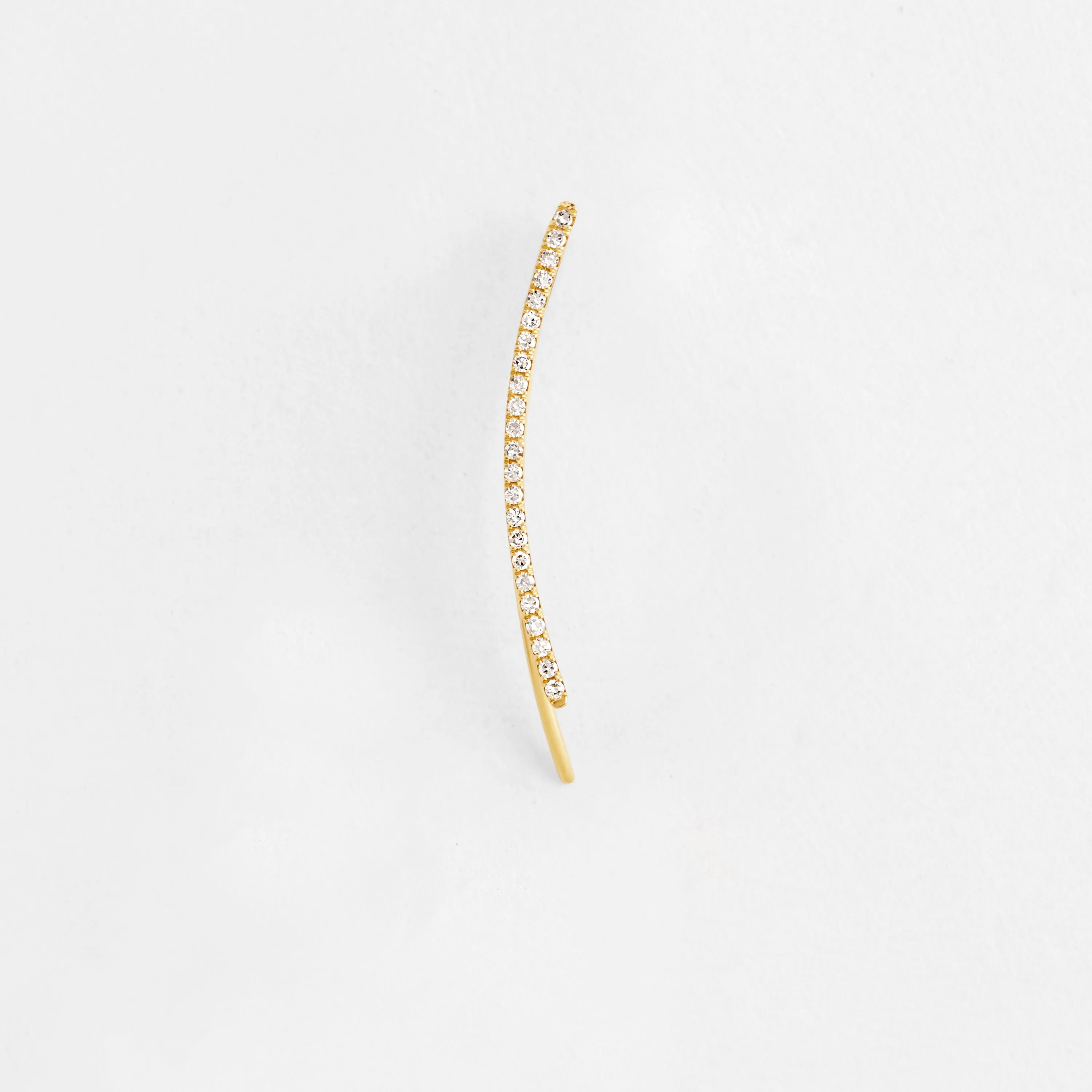 Diamond Curved Bar Ear Climber - In Stock