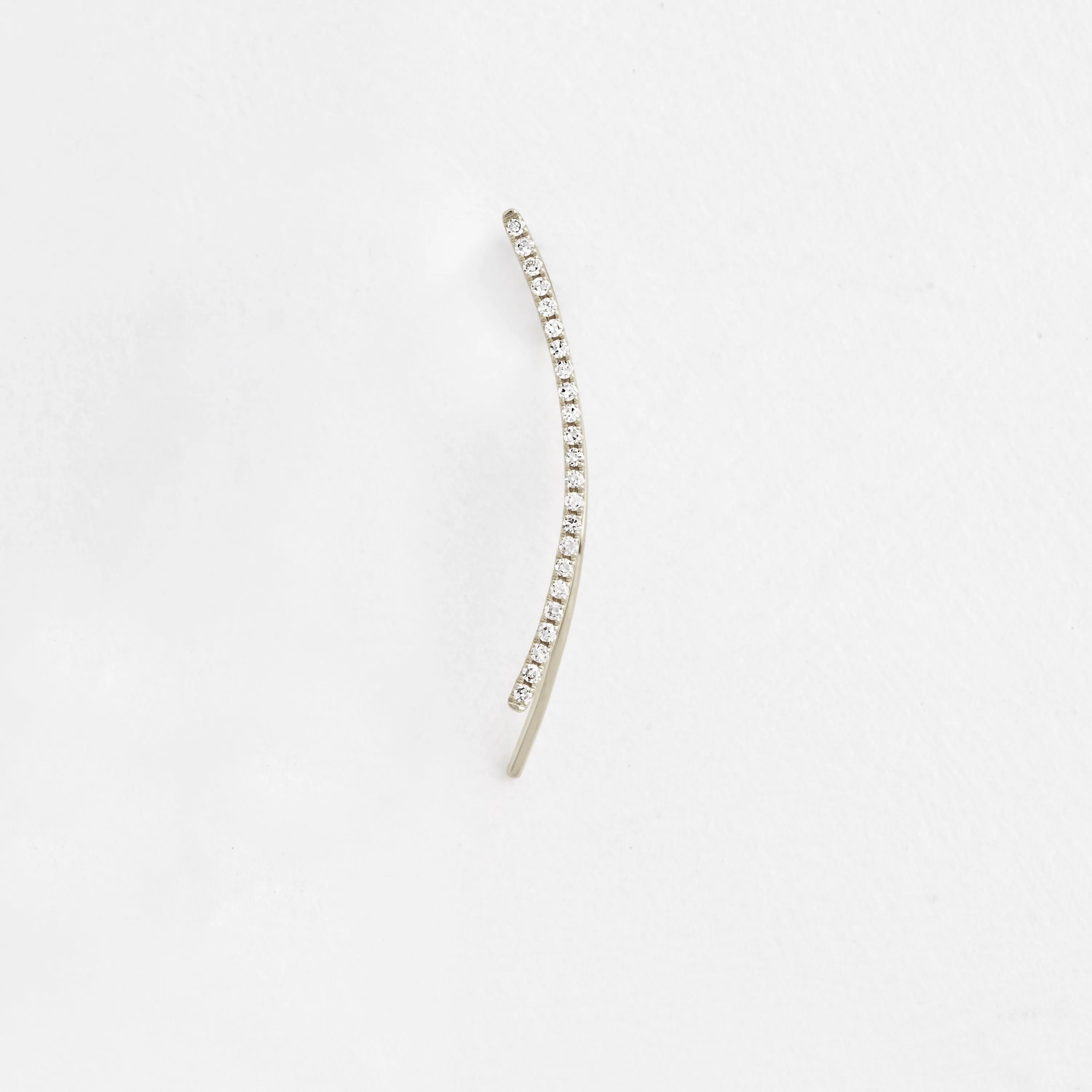 Diamond Curved Bar Ear Climber - In Stock