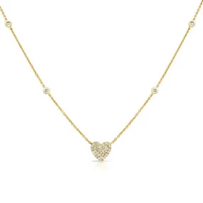 Diamond Heart Layering Necklace