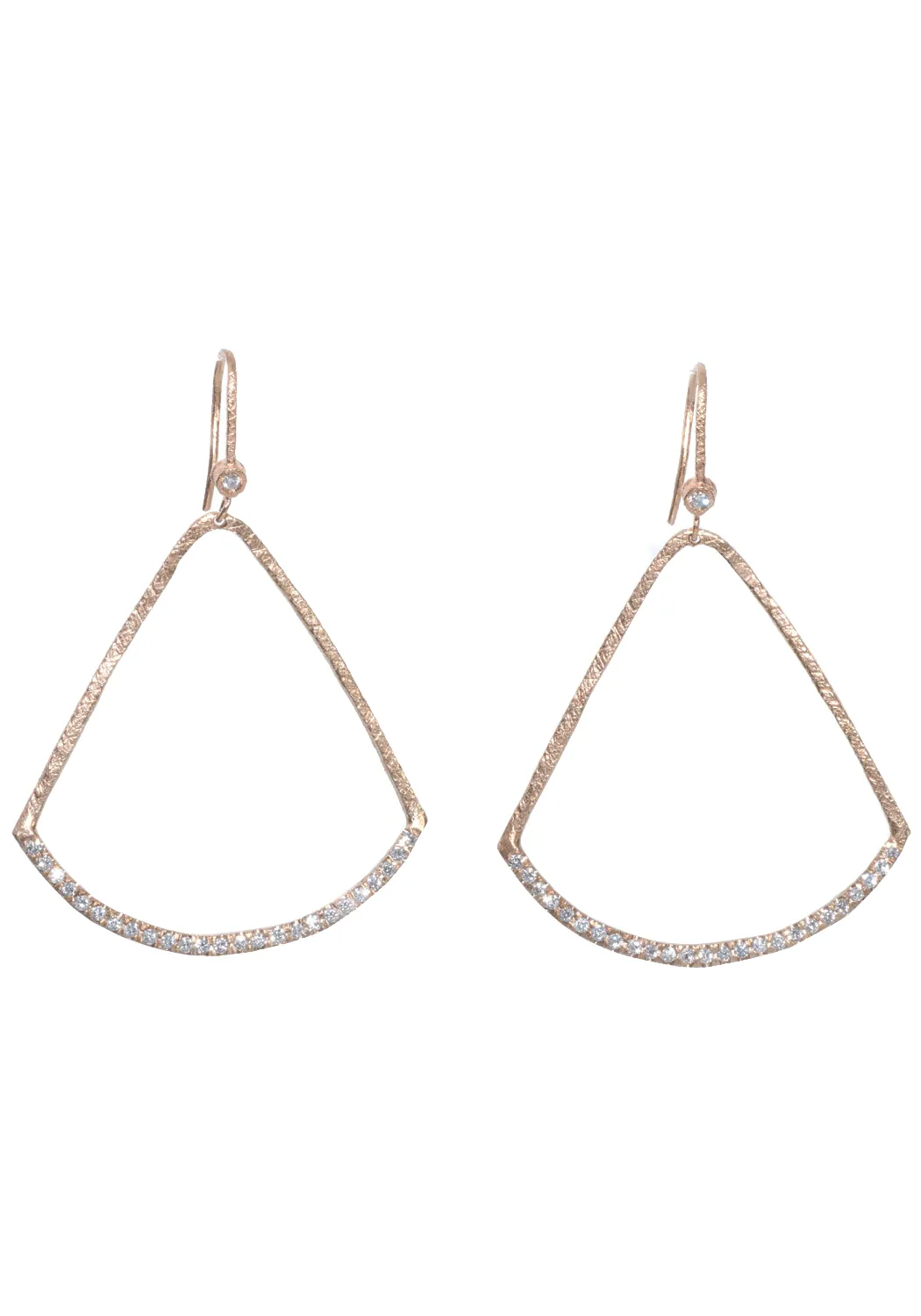 Dominique Cohen 18KRG Diamond Teardrop Dangle Earrings