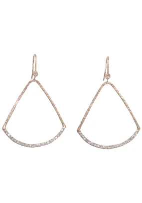 Dominique Cohen 18KRG Diamond Teardrop Dangle Earrings