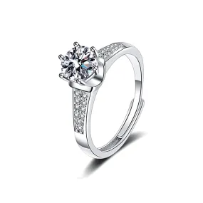 Double-Row Moissanite Ring