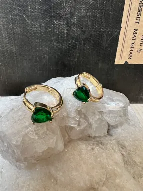 Emerald Hearty Hoops