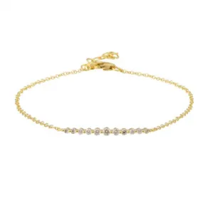 Floating Diamond Bar Bracelet