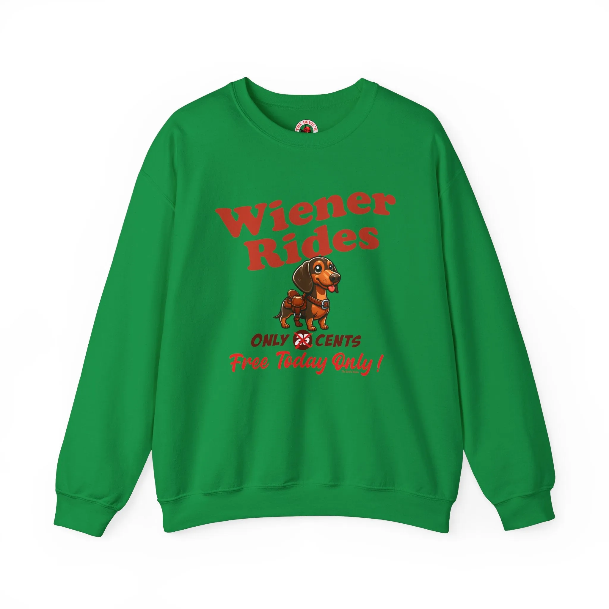 Free Wiener Rides Crewneck Sweatshirt