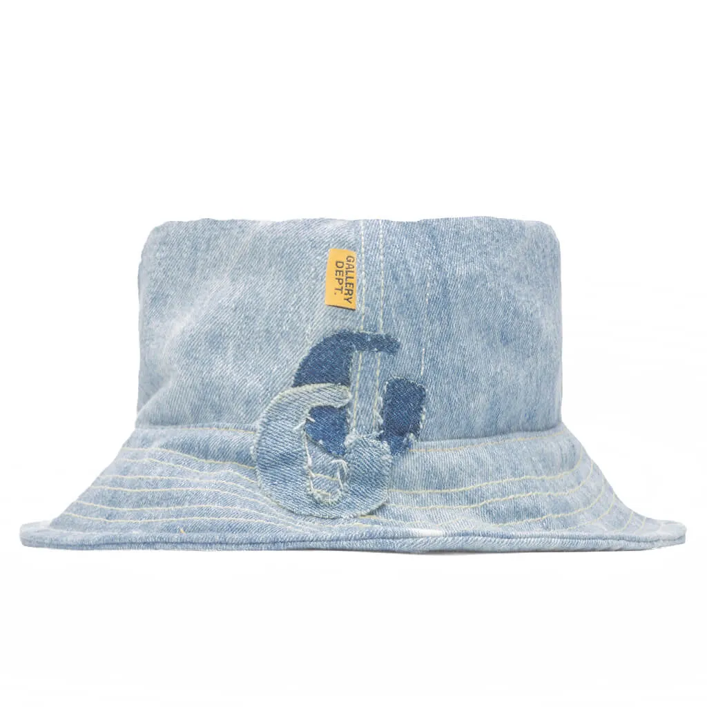 G Patch Denim Bucket Hat - Indigo