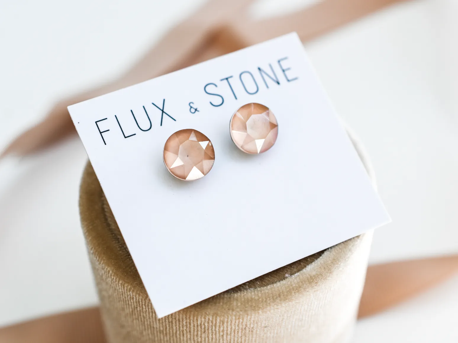 Gemstone Studs - Swarovski Neutral Pink