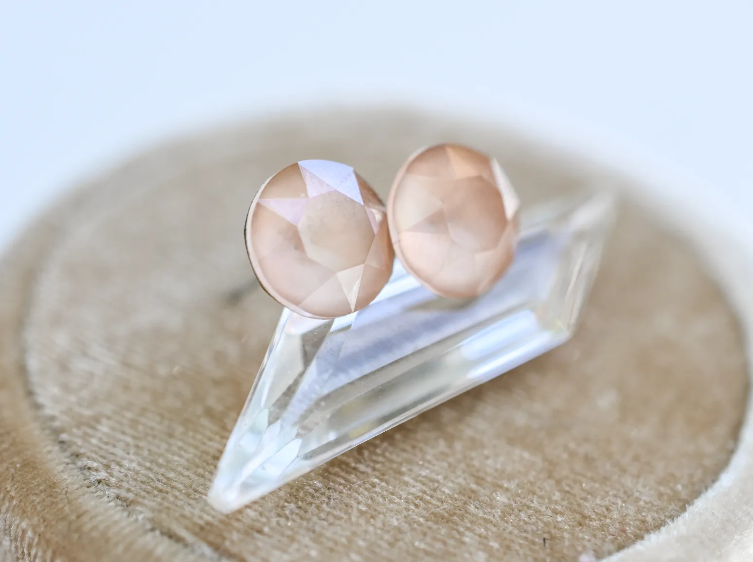 Gemstone Studs - Swarovski Neutral Pink