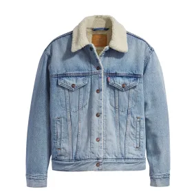 Giacca Levi's Trucker Ex-Boyfriend Sherpa Blu Chiaro