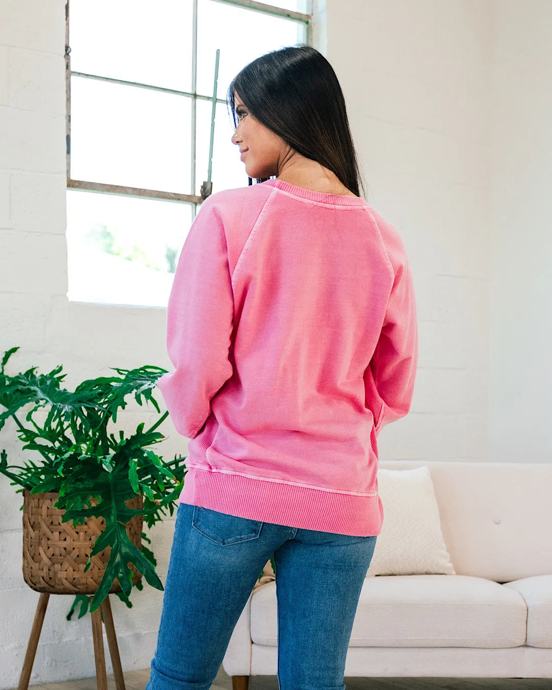 Girlfriend Crewneck Sweatshirt - Candy Pink