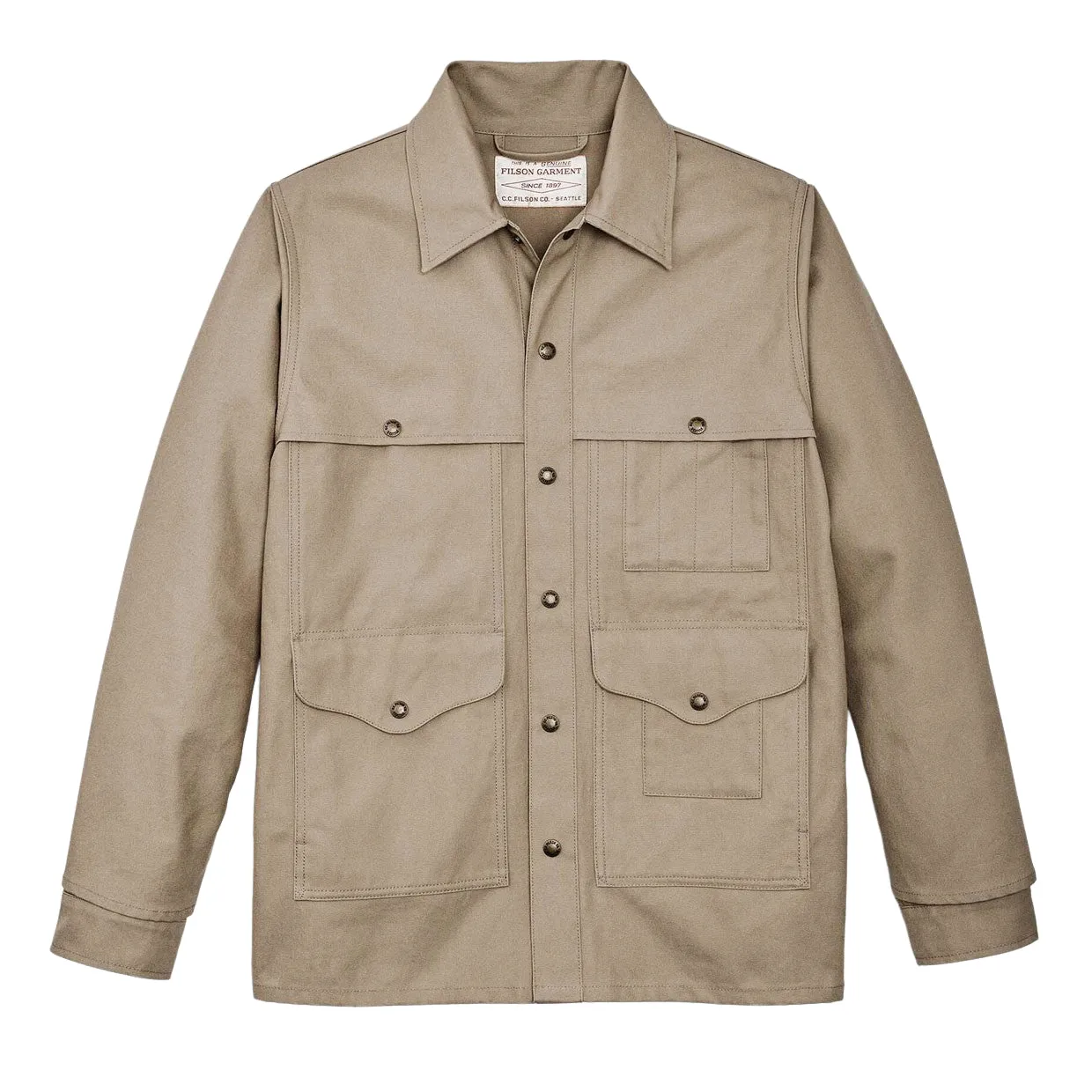 Giubbino Uomo Filson Dry Tin Cruiser Khaki