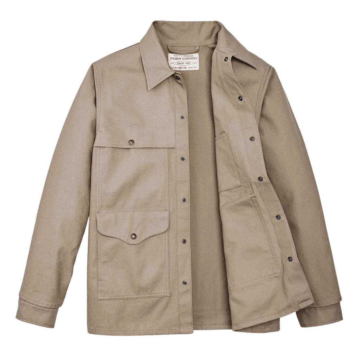 Giubbino Uomo Filson Dry Tin Cruiser Khaki