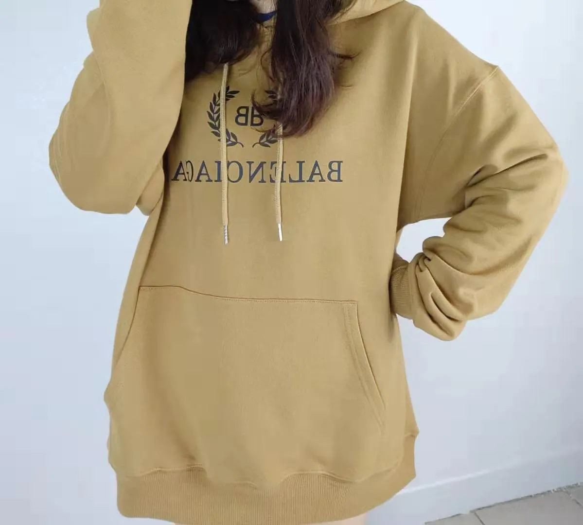 High Fashion Khaki Sweater Hoodie