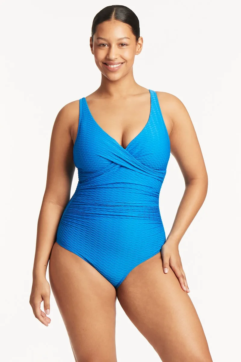 Honeycomb Cross Front One Piece