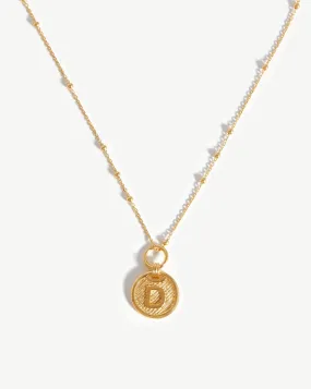 Initial Pendant Necklace - Initial D | 18ct Gold Plated Vermeil