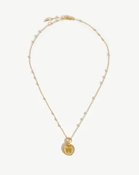 Initial Pendant Necklace - Initial W | 18ct Gold Plated Vermeil