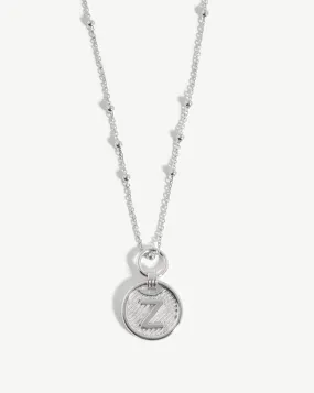 Initial Pendant Necklace - Initial Z | Sterling Silver