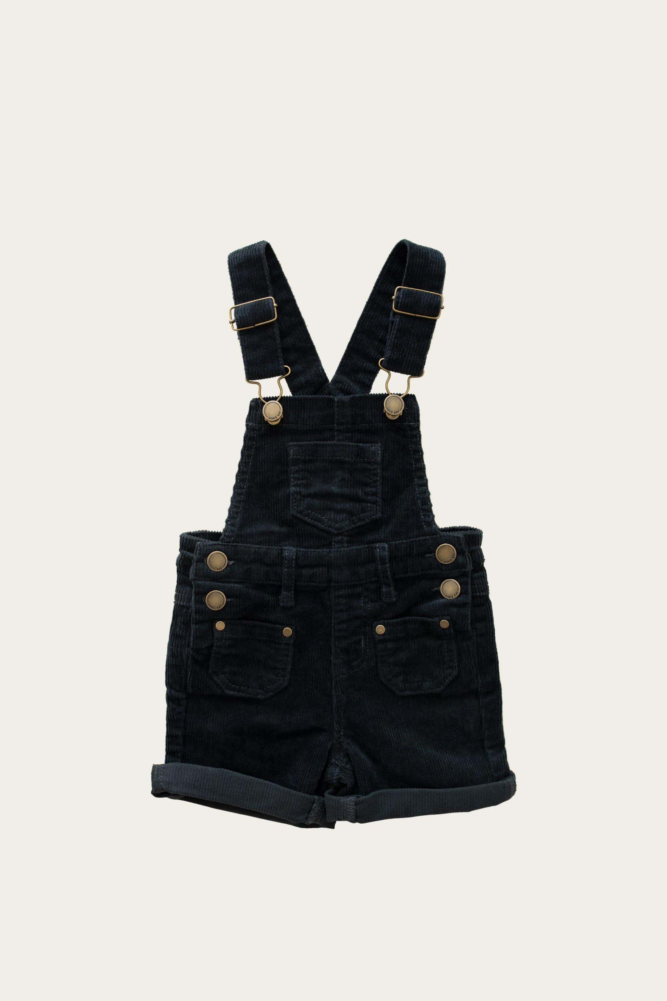 Jamie Kay - Chase Cord Short Overall - Washed Navy