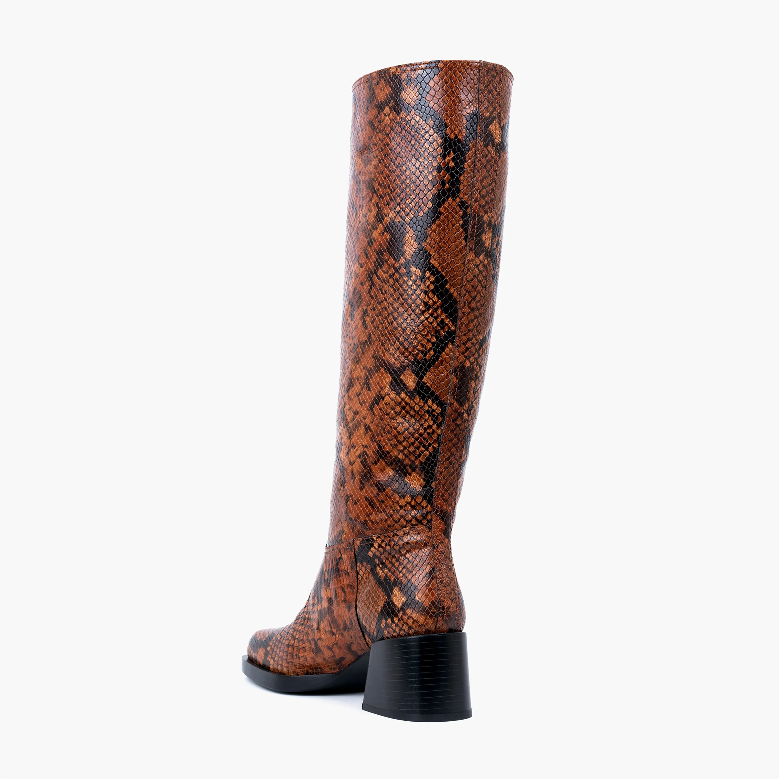 Joan High Boot Caramel Python