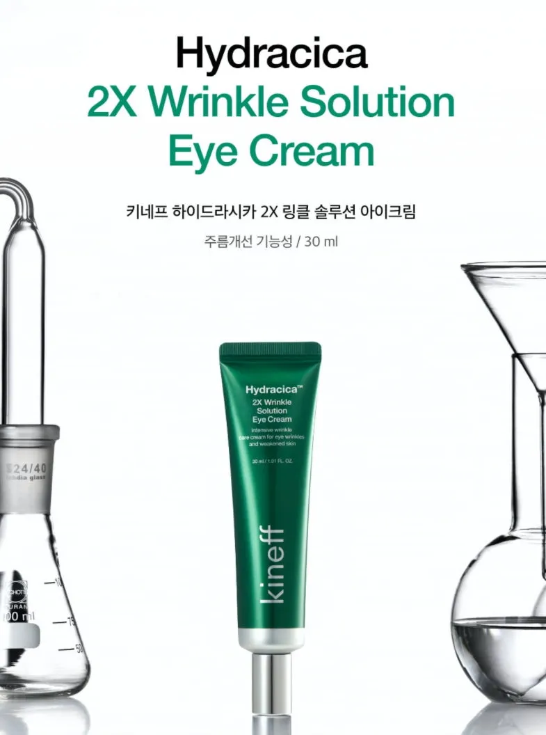 Kineff Hydracica 2X Wrinkle Solution Eye Cream 30ml Skincare Elasticity Anti Wrinkles Moisture