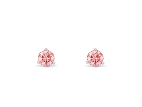 Lab-Grown Diamond ct. tw. Round Brilliant Solitaire Studs | Pink