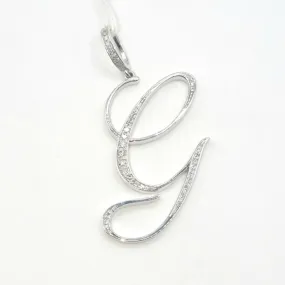 Letter G Diamond Pendant 14K